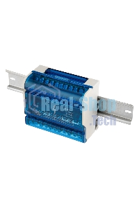 Шина на DIN-рейку в корпусе (кросс-модуль) Rexant 4х11