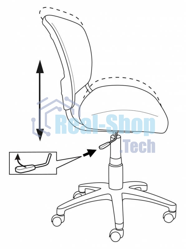 Кресло детское Бюрократ CH-W296NX белый TW-15 Neo Grey сиденье серый, сетка/ткань, крестов. пластик, пластик белый