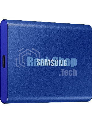 Внешний SSD Samsung T7, 2TB, USB 3.2 Gen 2 Type-C, R/W 1050/1000, синий
