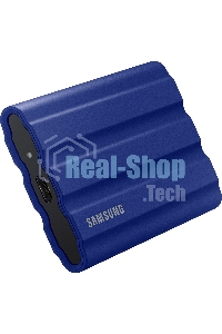 Внешний SSD Samsung T7 Shield, 2TB, USB 3.2 Gen 2 Type-C, R/W 1050/1000, синий