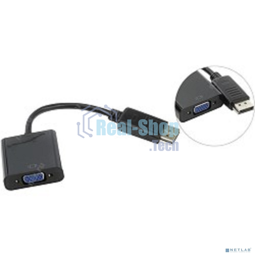 Кабель-переходник DP --> VGA-F 0,2m, Telecom (TA522)