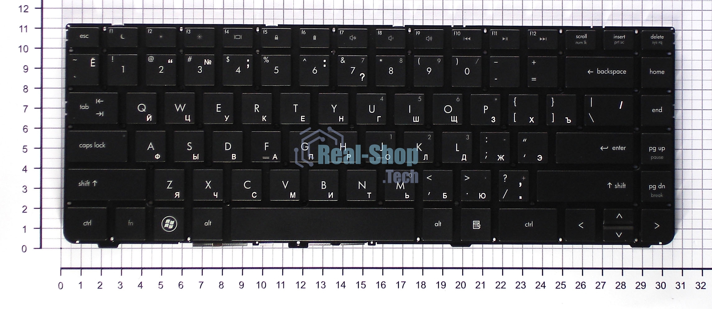 Клавиатура для ноутбука HP ProBook 4330S 4331S черная без рамки