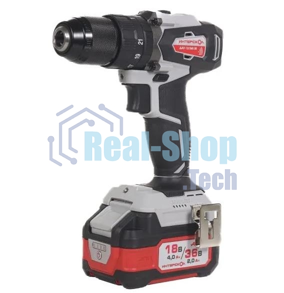 Дрель-шуруповерт аккумуляторная ИНТЕРСКОЛ DAU-13/36V 50