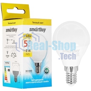 Светодиодная лампа Smartbuy FIL P45F-5W/3000/E14