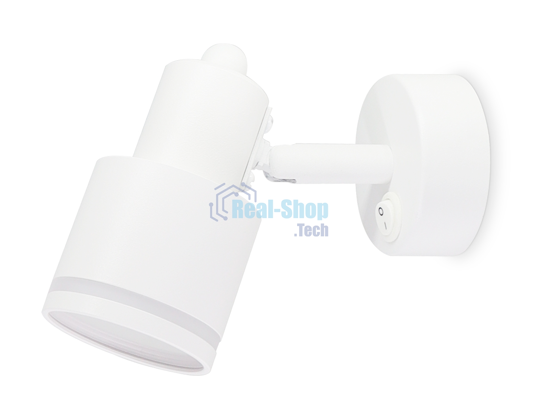 Накладной поворотный спот с выключателем Ambrella light TA1281 WH белый GU10 max 12W 100*55*132