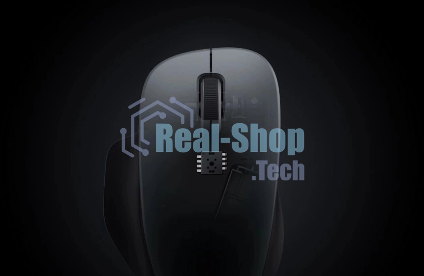 Мышь беспроводная Xiaomi Wireless Mouse Comfort Edition черный, 1200 dpi, радиоканал, USB, кнопки - 3