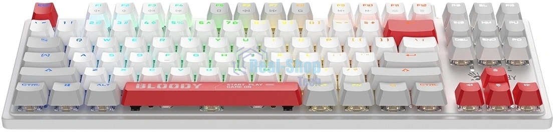 Клавиатура A4Tech S310N механическая белый/красный USB Multimedia for gamer