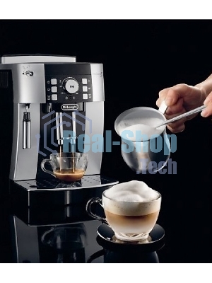 Кофемашина автоматическая DeLonghi ECAM 21.117.SB серебристый/черный, исп. кофе - зерновой/молотый, 1.8 л, 1450 Вт, 15 бар