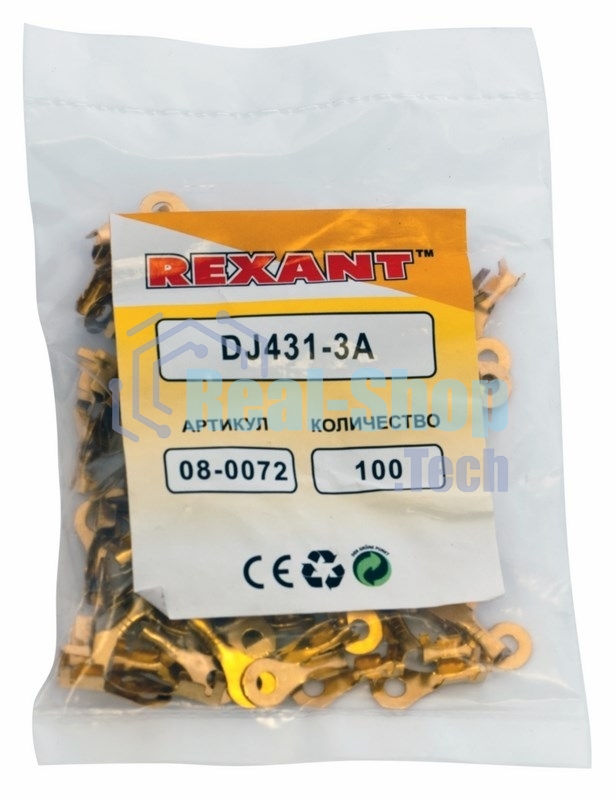 Наконечник кольцевой Rexant, ø3.5 мм, 0.5-0.8 мм² (НК 3-0,5-0,8)