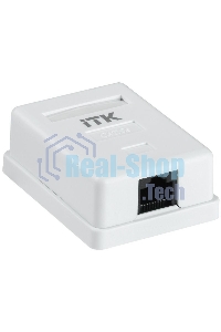 Настенная информационная розетка RJ45 8P8C, кат.5Е, UTP, 1-порт, белая 