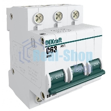 Выключатель автоматический модульный DEKraft 3п C 63А 4.5кА ВА-101 11084DEK