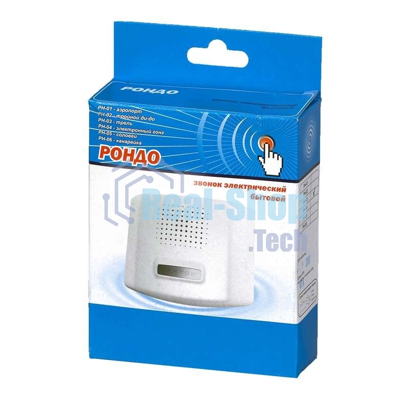 Звонок дверной проводной Рондо соловей 220В 80-90дБА бел. Тритон РН-05