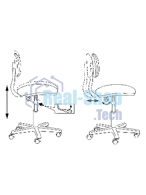 Кресло Бюрократ CH-1201NX черный, ткань, 100 кг