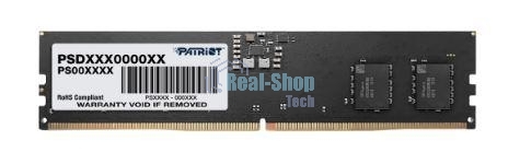 Оперативная память Patriot Signature, DDR5, 32GB (1x32 GB), 5600 MHz, CL46, DIMM