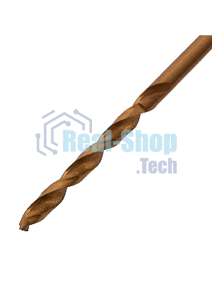 Сверло по металлу Matrix, 2,5 мм, HSS, нитридтитановое покрытие, цилиндрический хвостовик