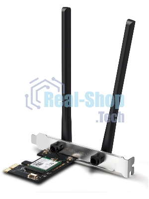 Сетевой адаптер Wi-Fi + Bluetooth Mercusys MA80XE AX3000 PCI Express (ант.внеш.несъем.) 2ант.