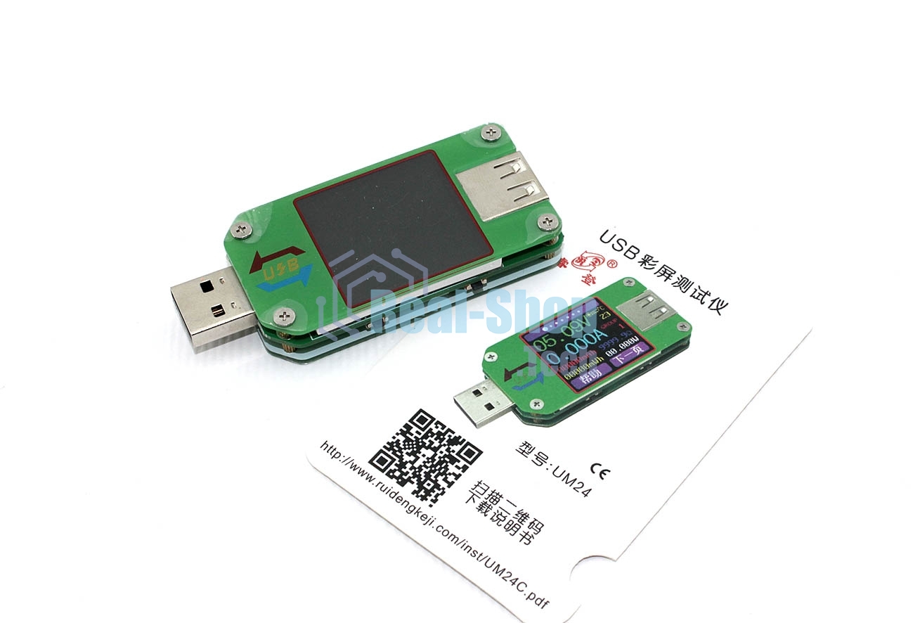 USB тестер UM24 с цветным экраном oem