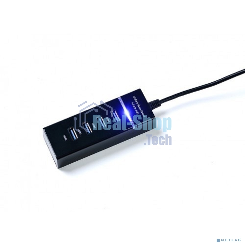 Разветвитель USB KS-is KS-728 4 порт. черный
