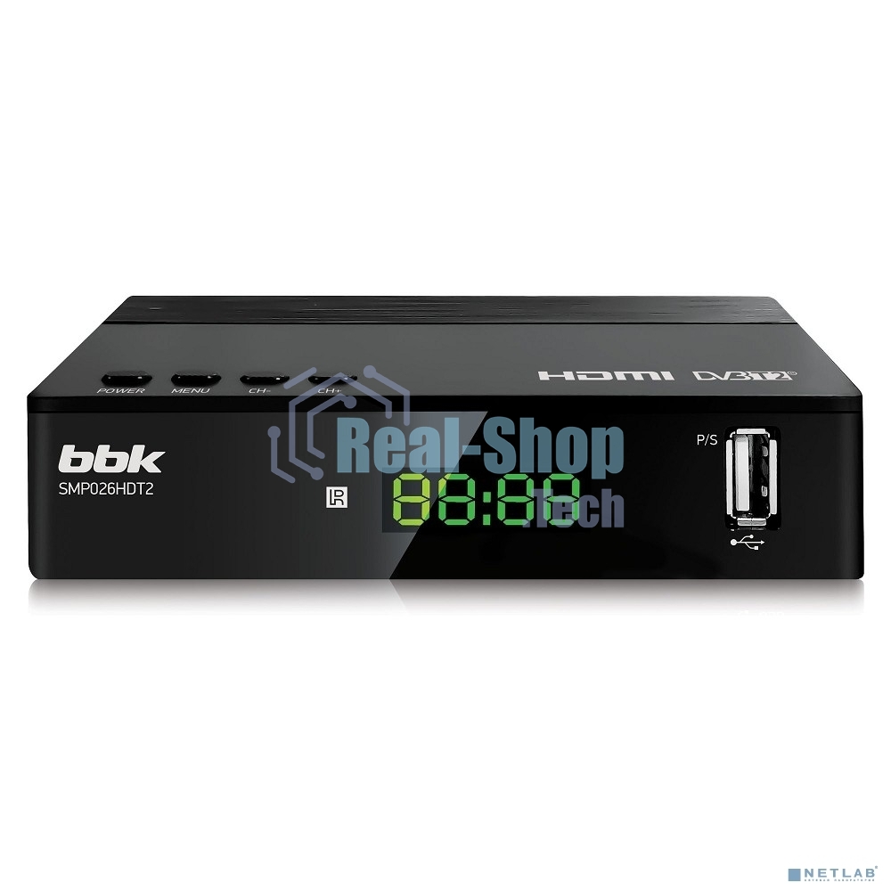 Ресивер DVB-T2 BBK SMP026HDT2 черный