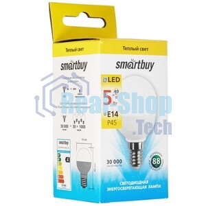 Светодиодная лампа Smartbuy FIL P45F-5W/3000/E14