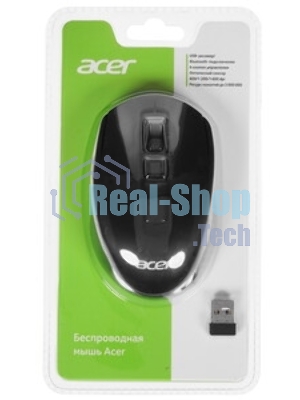 Мышь беспроводная Acer OMR070 черный, 1600 dpi, радиоканал, Bluetooth, USB, кнопки - 6