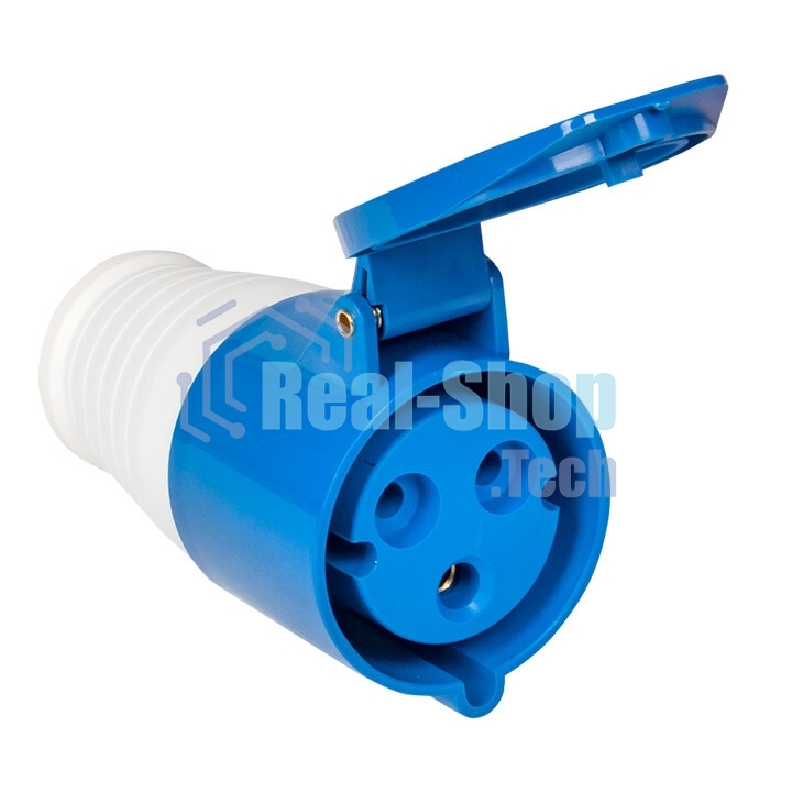 Розетка кабельная 32А 220В 2P+E IP44 (223) EKF ps-223-32-220