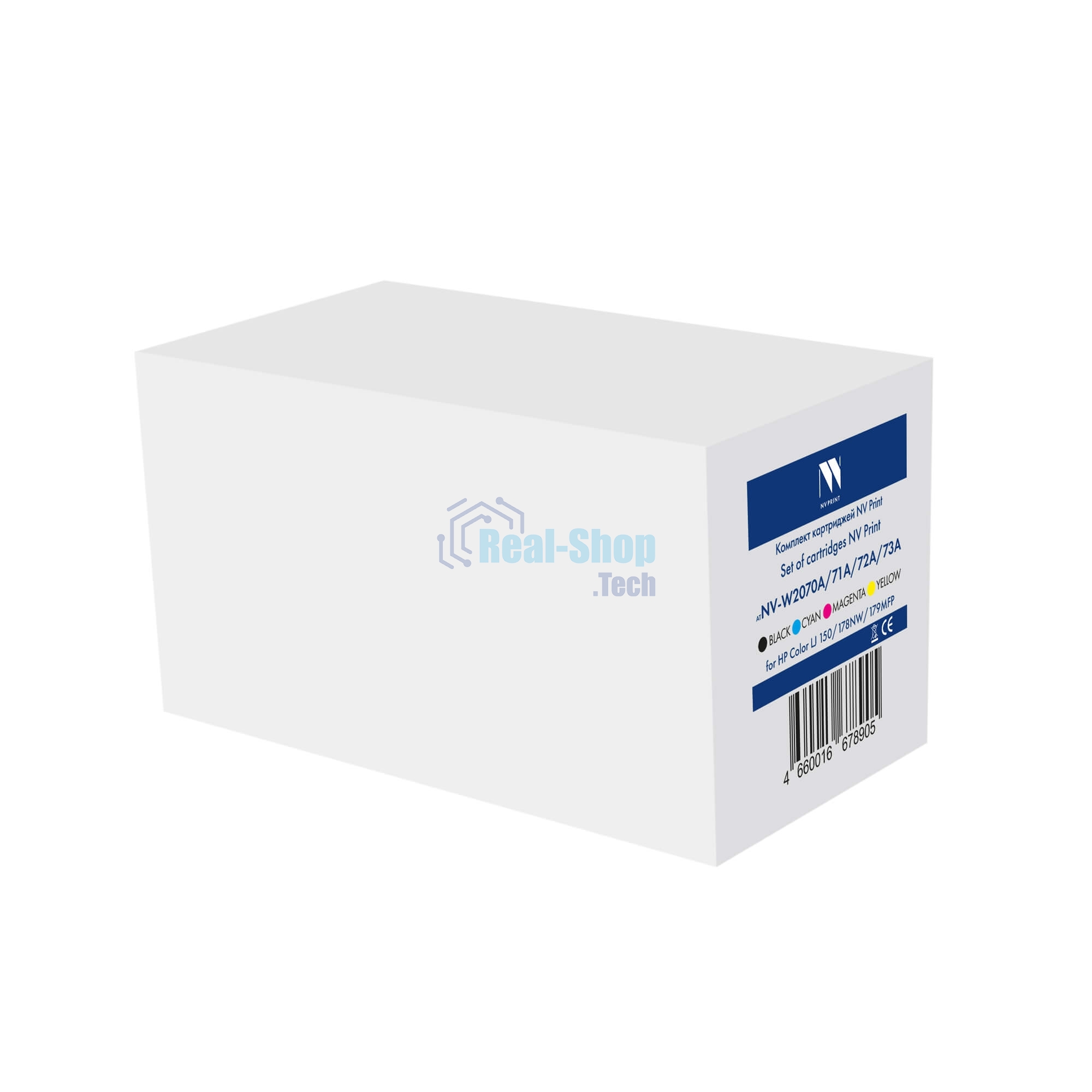 Комплект картриджей NVPrint совместимых NV-W2070ABK/71AC/72AY/73AM CMYK для HP Color LJ 150/178NW/179MFP (1000Bk/700Color)