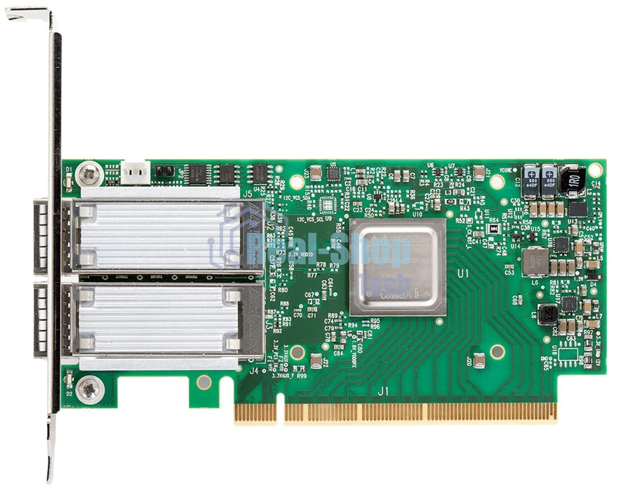 Сетевая карта Infiniband ConnectX®-5 Ex VPI adapter card, EDR IB (100Gb/s) and 100GbE, dual-port QSFP28, PCIe4.0 x16, tall bracket