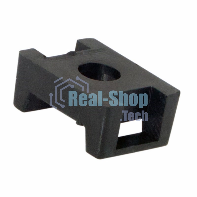 Площадка для крепления стяжки Rexant (ПС-2) 22x16 мм, черная, упаковка 10 шт.