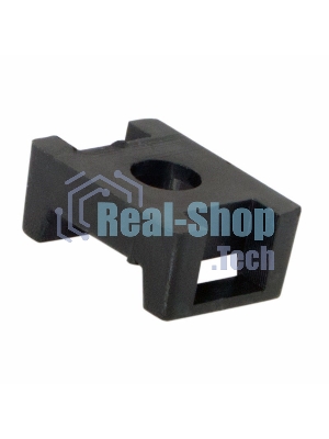 Площадка для крепления стяжки Rexant (ПС-2) 22x16 мм, черная, упаковка 10 шт.