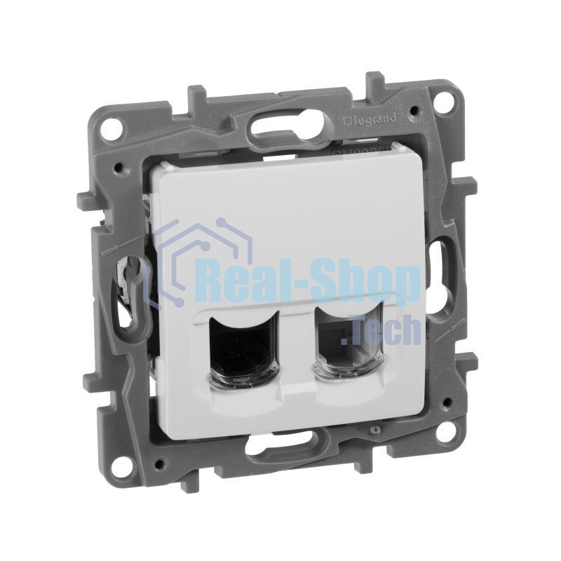 Розетка компьютерная ETIKA RJ11+RJ45 кат. 5 UTP, белый ETIKA Розетка RJ11+RJ45 кат. 5 UTP, белый