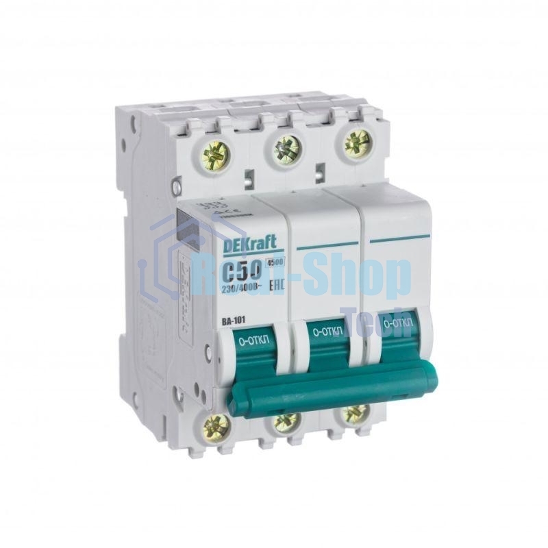 Выключатель автоматический модульный DEKraft 3п C 50А 4.5кА ВА-101 11083DEK