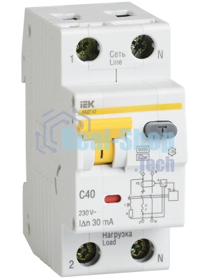 Выключатель автоматический дифференциального тока IEK MAD22-5-050-C-100 АВДТ 32 C50 100мА