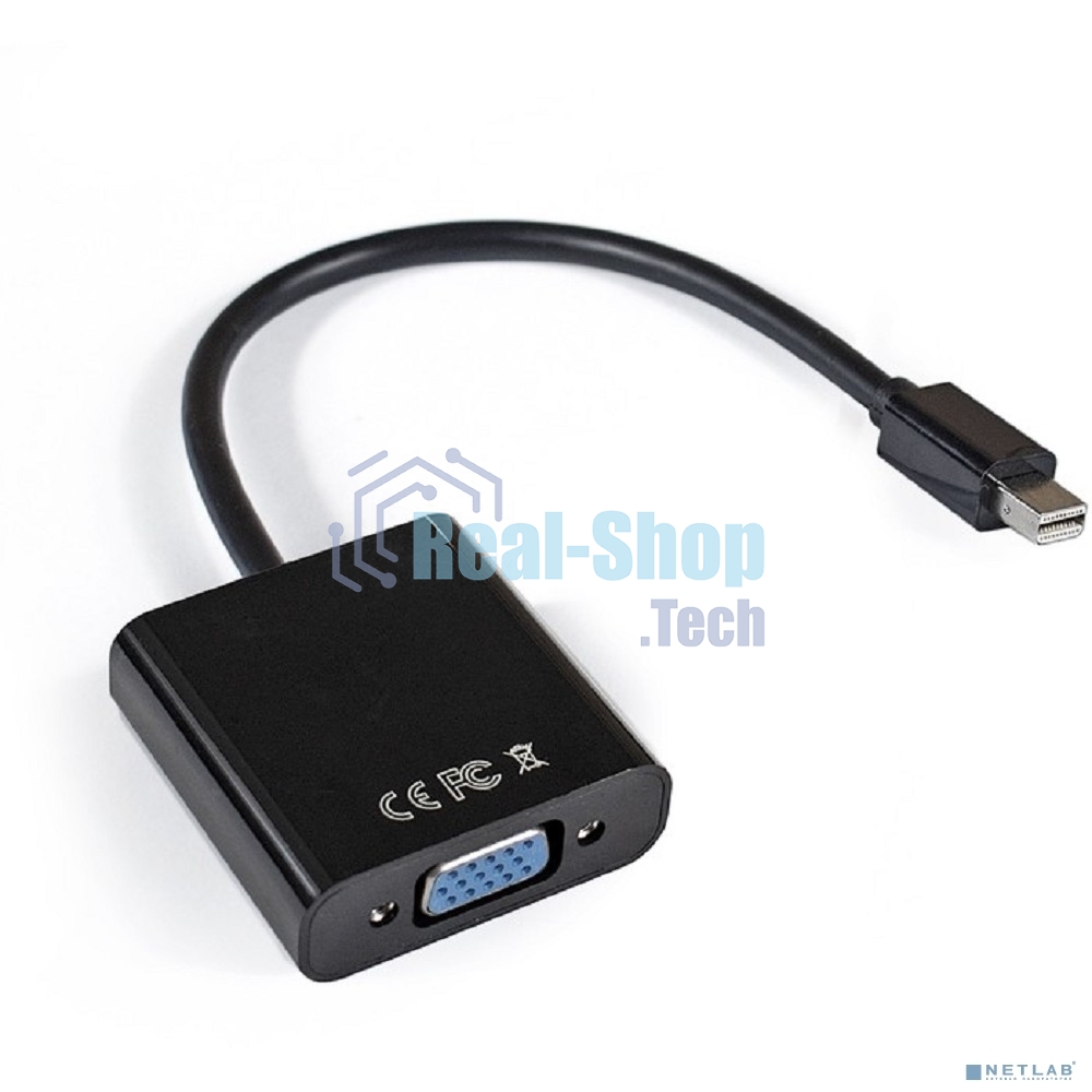 Кабель-переходник ExeGate EX284923RUS miniDisplayPort-VGA ExeGate EX-mDPM-VGAF-0.15 (mini20M/15F, 0,15м)