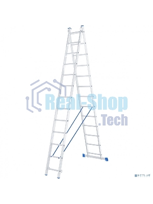 Лестница Сибртех, 2 х 13 ступеней, алюминиевая, двухсекционная