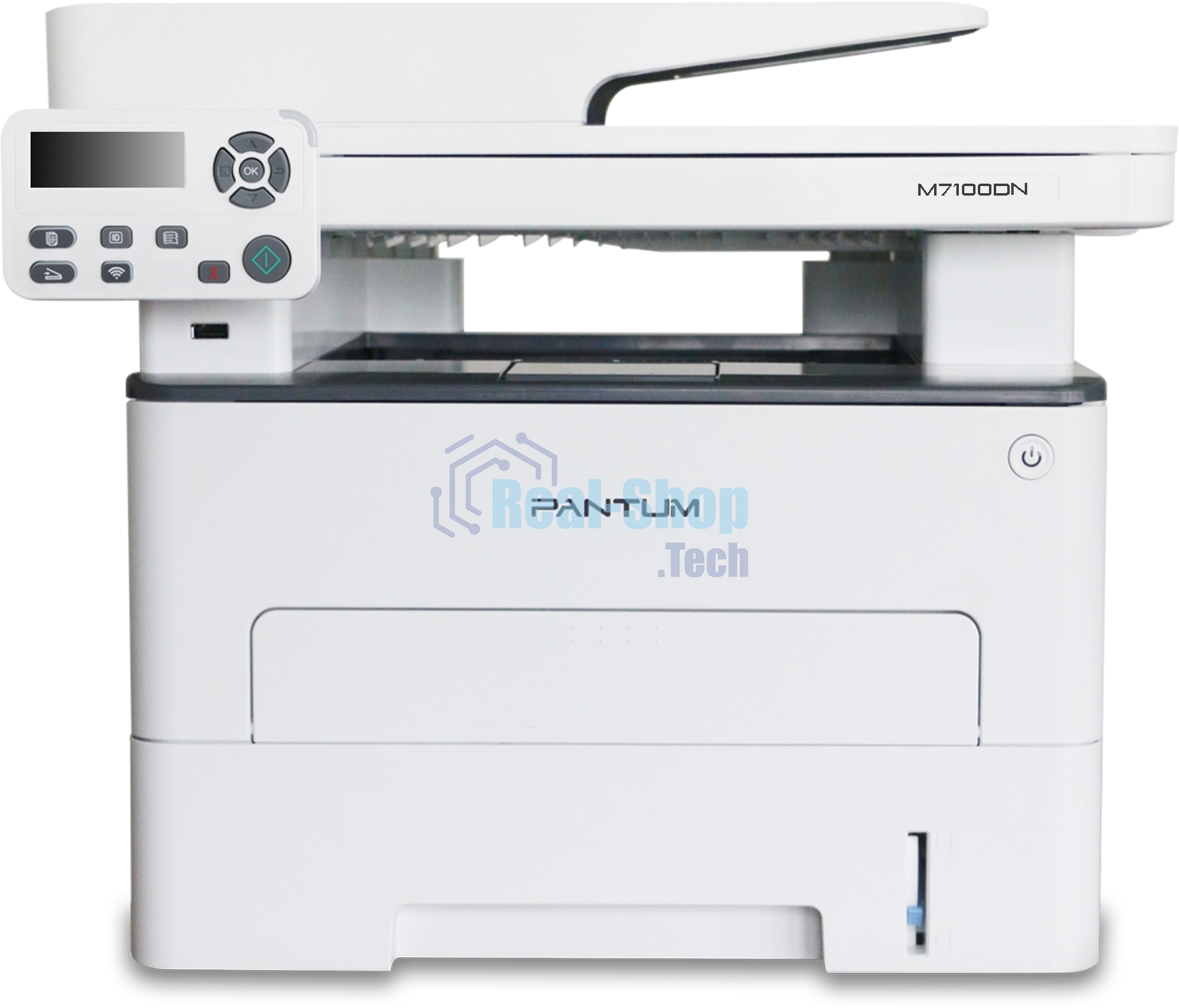 МФУ лазерное Pantum M7100DN, A4, ч/б, печ. до 33 стр/мин., скан. до 24 стр/мин., 1200x1200dpi, USB, RJ-45