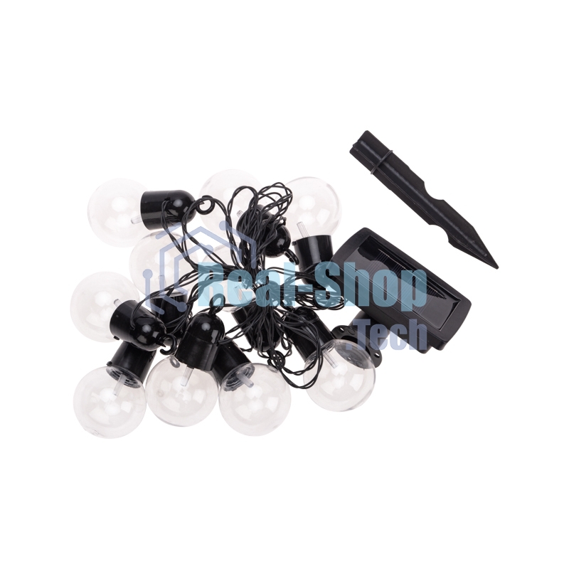 Гирлянда садовая Rexant Сэвил, 398см, 3000К, встроенный аккумулятор, солнечная панель,коллекция Лондон