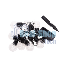 Гирлянда садовая Rexant Сэвил, 398см, 3000К, встроенный аккумулятор, солнечная панель,коллекция Лондон