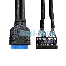 Планка USB на переднюю панель ExeGate U3H-627S, 3,5