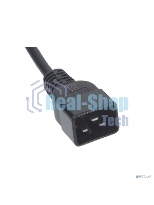 Шнур ввода/вывода Cabeus, IEC 60320 С19, вилка IEC 60320 С20, 1.8 м, 16А, из кабеля 3х1,5 мм², черный