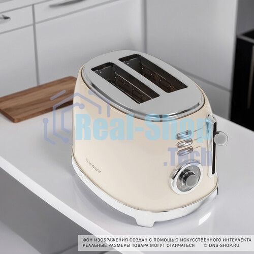 Тостер Endever Skyline ST-129 бежевый, 850 Вт, 2 слота