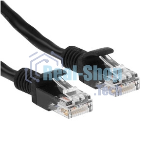 Патч-корд медный UTP Cablexpert PP10-1M/BK cat.5e, 1м, литой, многожильный, черный