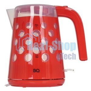 Электрочайник BQ KT1713P красный, 1.7 л, 2200 Вт, скрытый нагревательный элемент