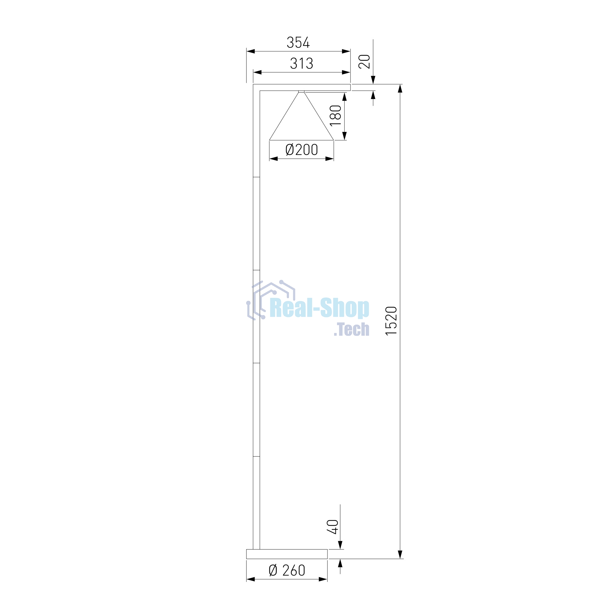 90317/1 / Светильник напольный Bevel черный