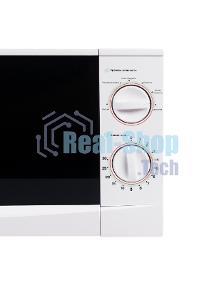 Микроволновая печь Mystery MMW-2012 белый, 20 л, 800 Вт, переключатели - поворотный механизм