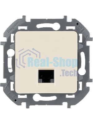 Информационная розетка RJ45 категория 6 UTP слоновая кость