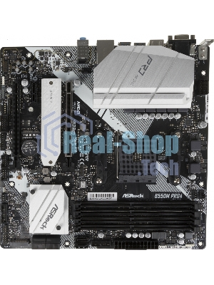 Материнская плата ASRock B550M Pro4, AM4, AMD B550, 4xDDR4, 6xSATA, 2xM.2, 1xPCI-E 3.0 x16, 1xPCI-E 4.0 x16, 1xDisplayPort, 1xHDMI, 1xVGA, 1x 1Gb LAN, 3x3.5 мм, 7.1, Micro-ATX