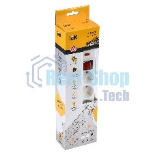 Сетевой фильтр Iek WFP10-16-05-05-N СФ-05К-выкл. 5 мест 2Р+РЕ/5 метров 3х1 мм2