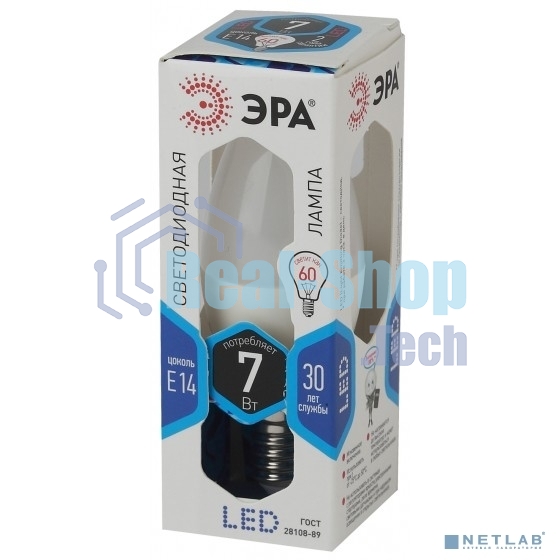 Лампа светодиодная ЭРА Б0020539 свеча LED smd B35-7w-840-E14