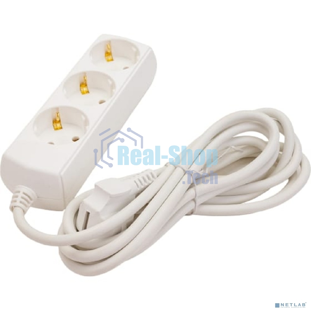 Удлинитель 3х3 м с заземл. 10А 250В У03 GENERICA 2P+PE 3х1 кв.мм IEK WYP10-10-03-03-Z-G